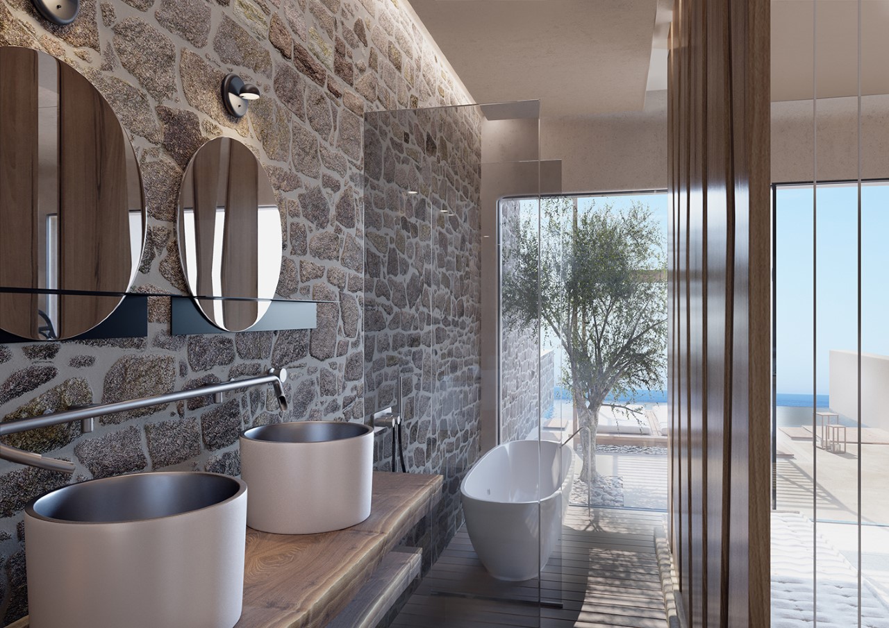 Select Green Hotels ACRO Wellness Suites Crete bathroom