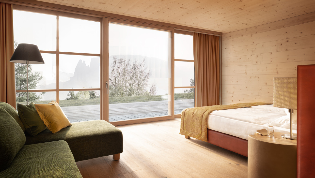 Adler Lodge Ritten Junior Suite mit Blick auf den Schlern