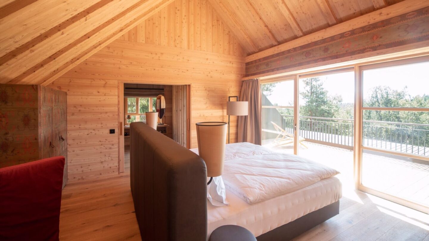 Adler Lodge Ritten Schlafzimmer Panorama Suite