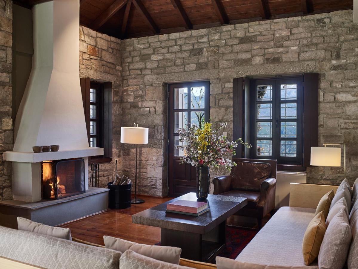 Select Green Hotels Aristi Mountain Resort suite with fireplace