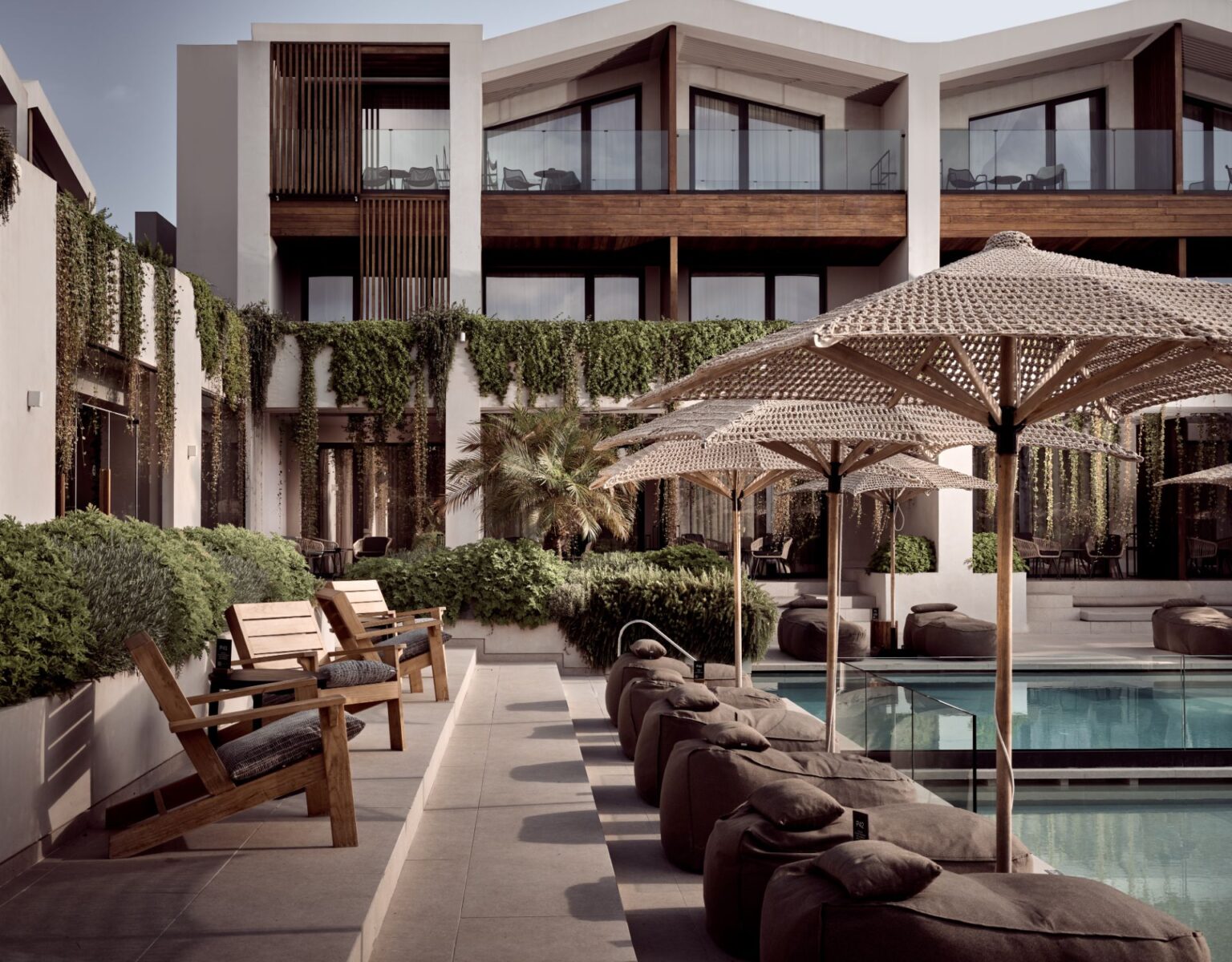 Select Green Hotels Contessina Hotel sunbeds at the pool