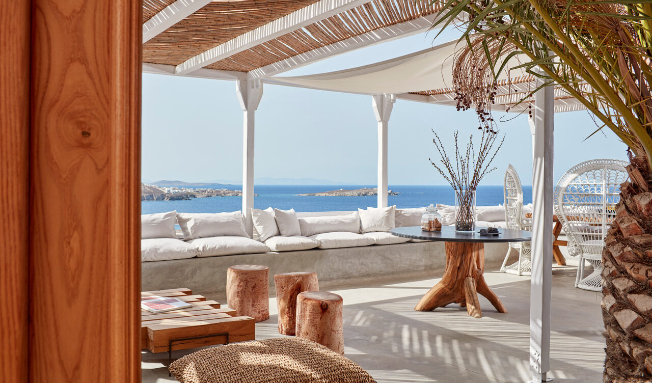 Select Green Hotels Boheme Mykonos lounge with view