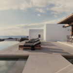 Select Green Hotels Kalesma Mykonos luxury five star hotel pool and bar with sunloungers
