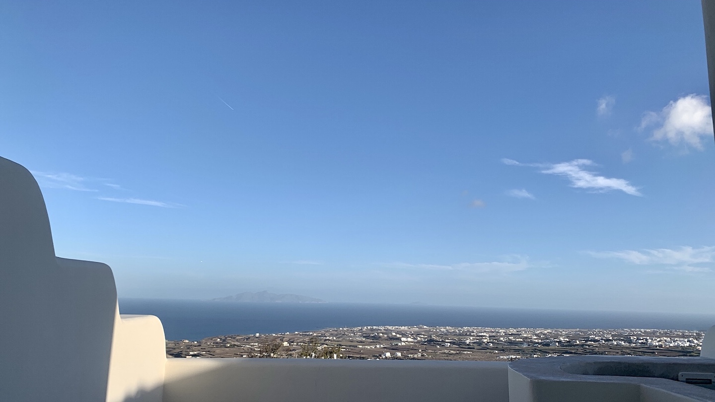 Select Green Hotels MOD vegan hotel santorini Ausblick