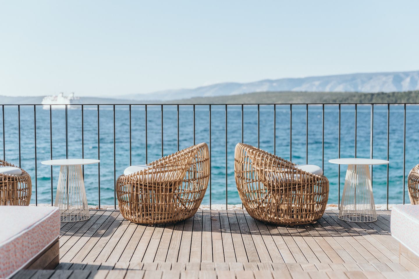 Select Green Hotels Maslina Resort Hvar lounge chairs by the beach