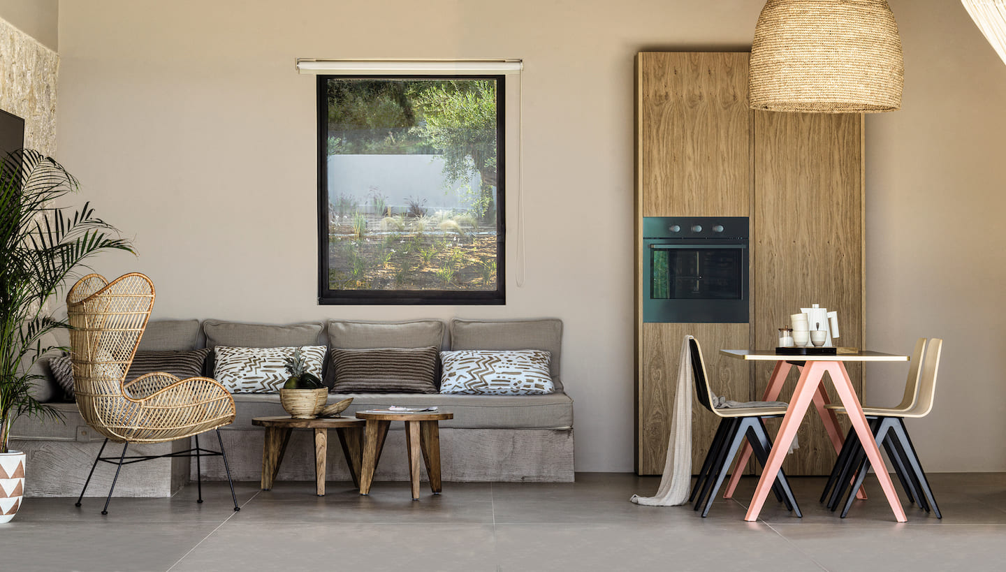 Select Green Hotels Mimi and Coco Villas offene Küche mit Sofa