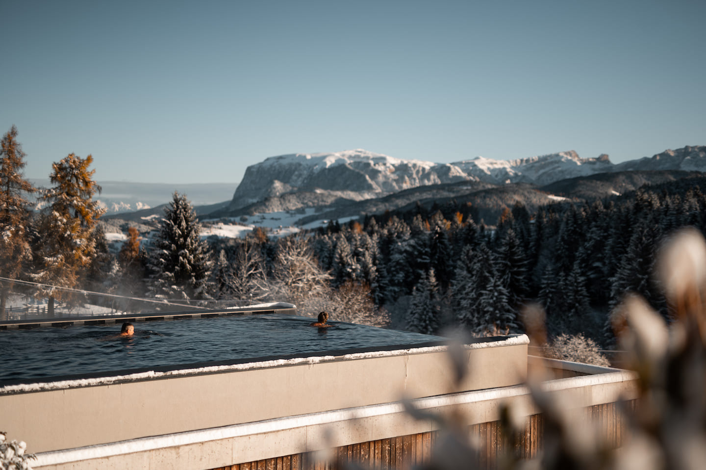 Select Green Hotels Green Luxury Hotel Pfösl Außenpool mit Alpenblick