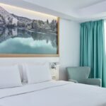 Select Green Hotels Olive Green Hotel Heraklion Zimmer mit Türkisen Gardinen