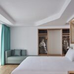 Select Green Hotels Olive Green Heraklion Zimmer mit Türkisen Gardinen