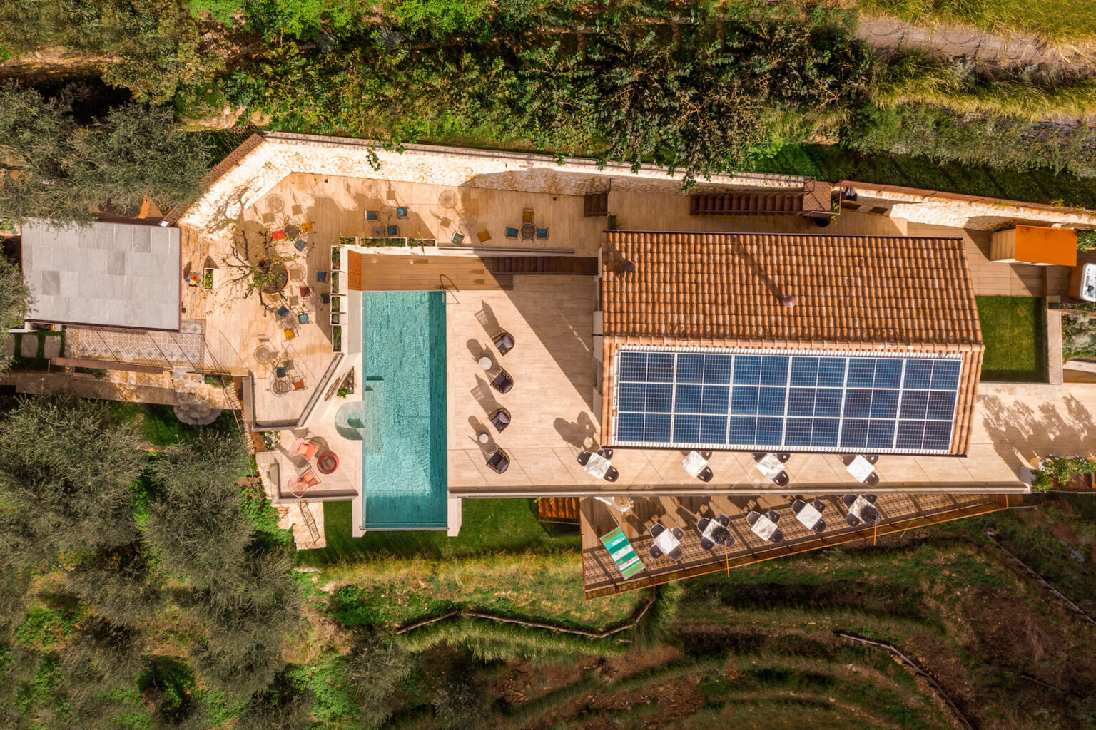 Select Green Hotels Tenuta Zamparina solar panels and pool
