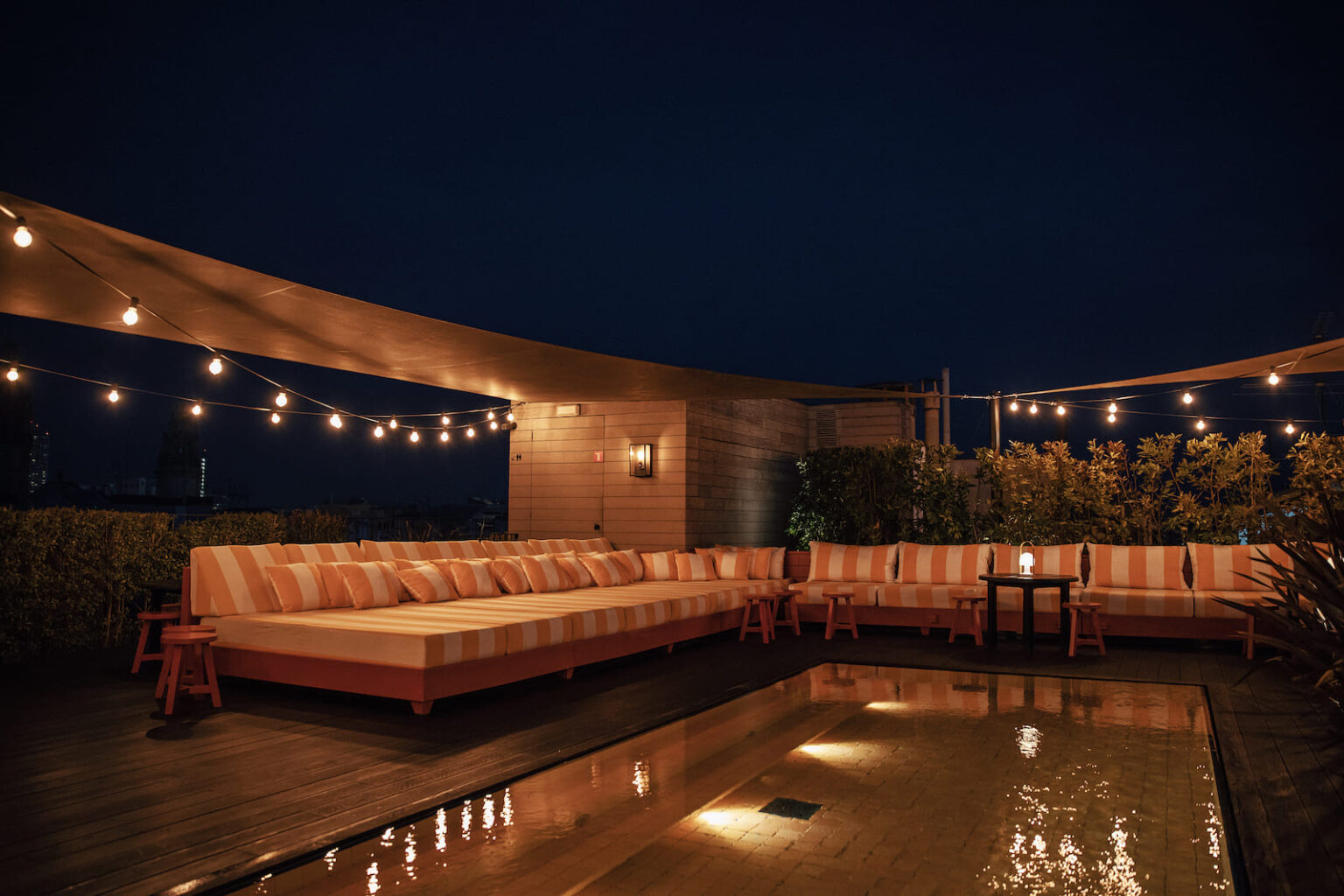 Select Green Hotels Wittmore Hotel rooftop at night