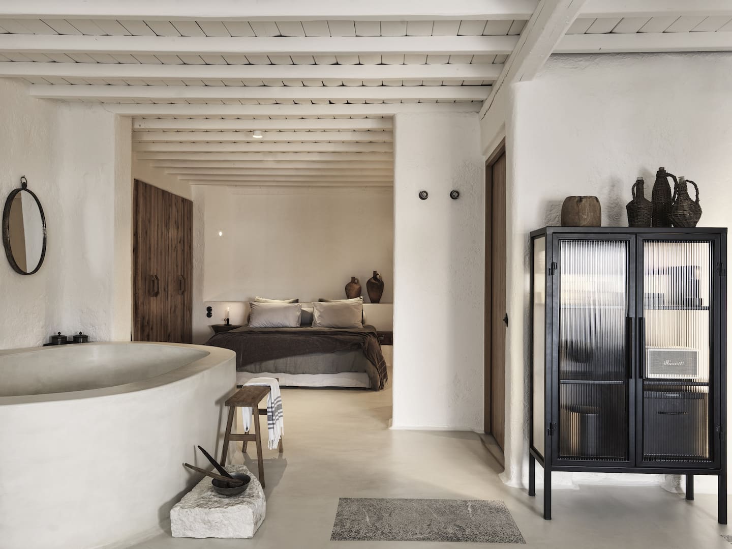 Select Green Hotels Nomad Mykonos Zimmer mit offenem Bad und Badewanne