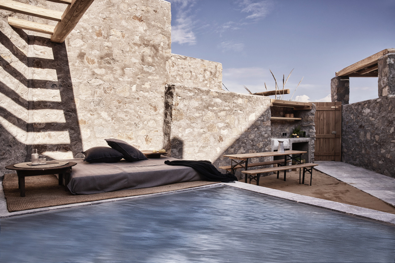 Select Green Hotels Nomad Mykonos privater pool mit außen Küche