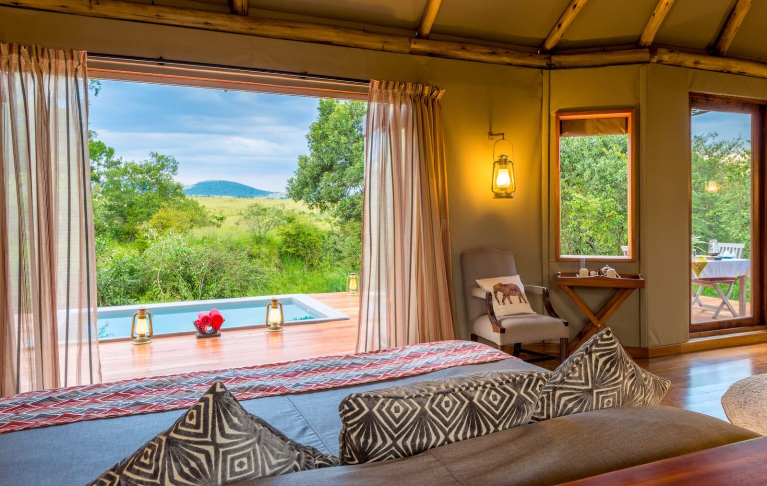 Select Green Hotels Sala's Camp - Masai Mara views of the Masai Mara private swimming pool