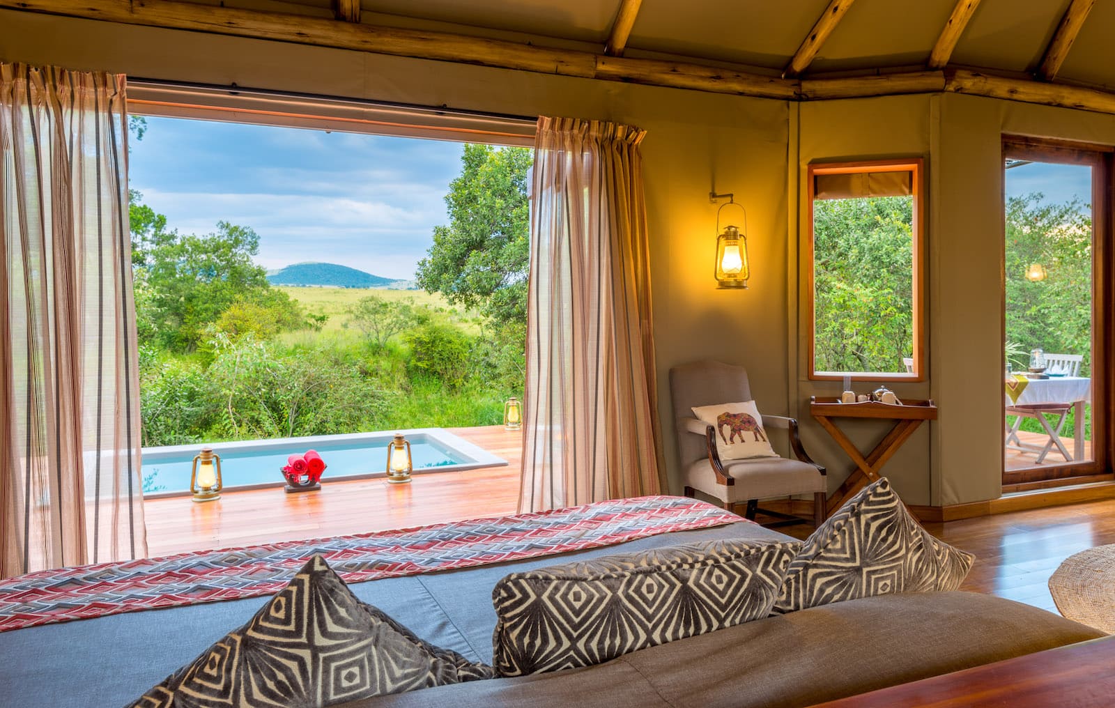 Select Green Hotels Sala's Camp - Masai Mara views of the Masai Mara private swimming pool