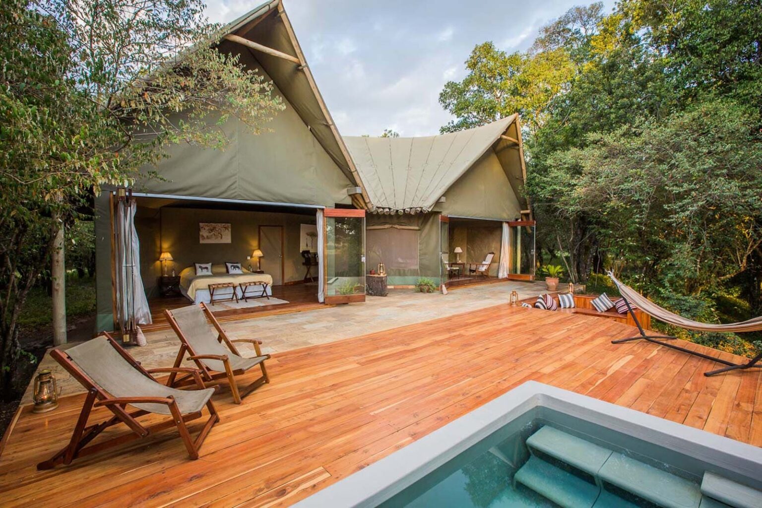 Select Green Hotels Sala's Camp - Masai Mara external view from tent private swimming pool