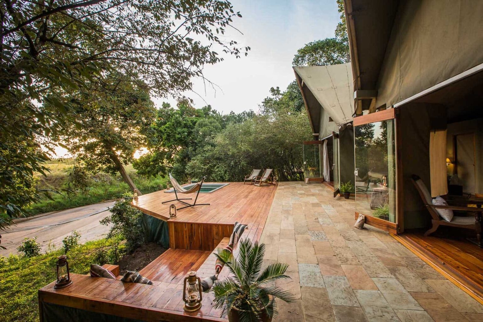 Select Green Hotels Sala's Camp - Masai Mara external view of tent private swimming pool