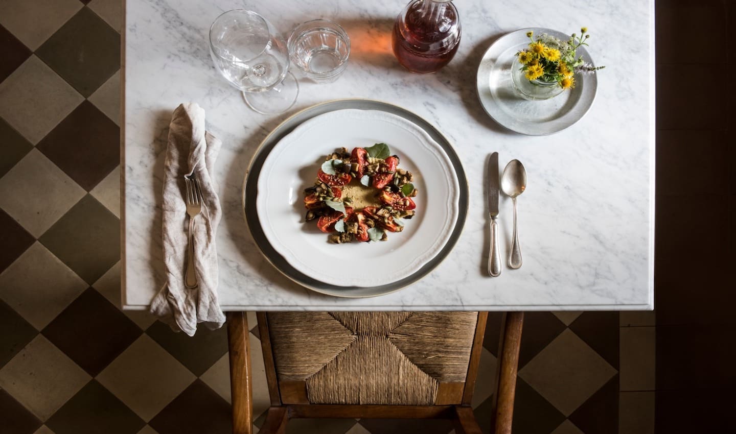 Vegan Agrivilla i pini Toskana Abendessen