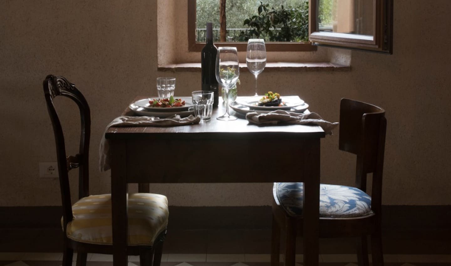 Vegan Agrivilla i pini Toskana dinner