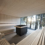 Select Green Hotels AKI Family Resort PLOSE Waldsauna Blick nach draußen