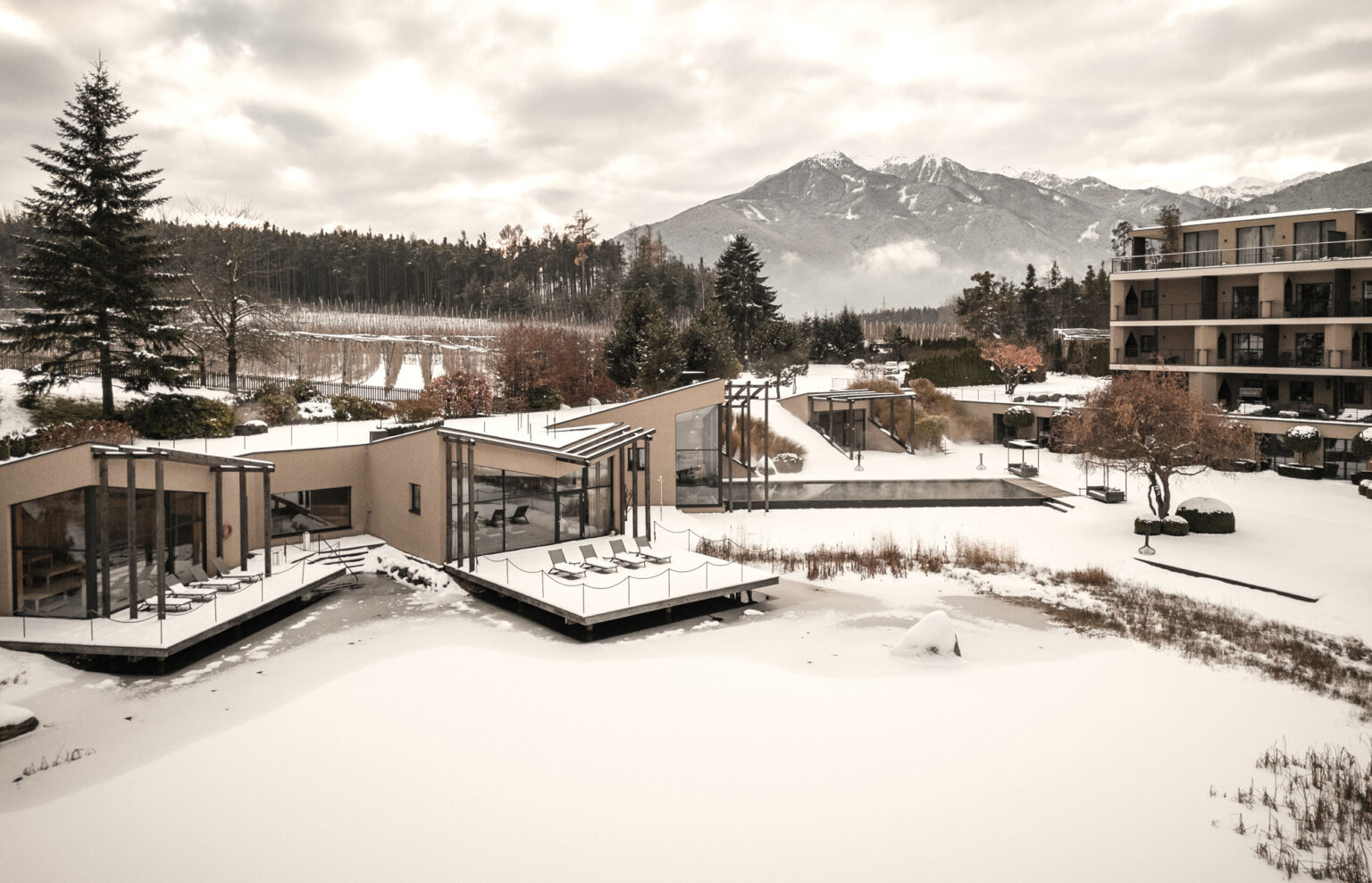 Seehof nature retreat im Winter