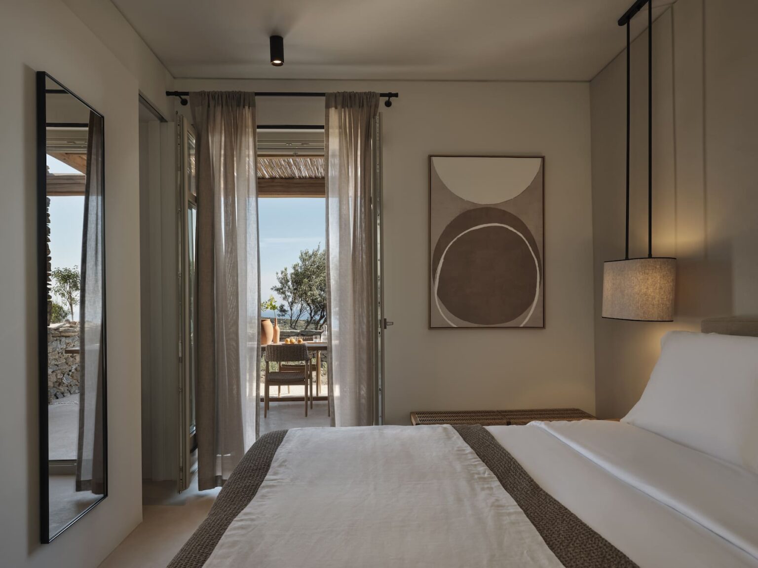 Stamna Sifnos Select Green Hotels hotel room with sea view king size bed