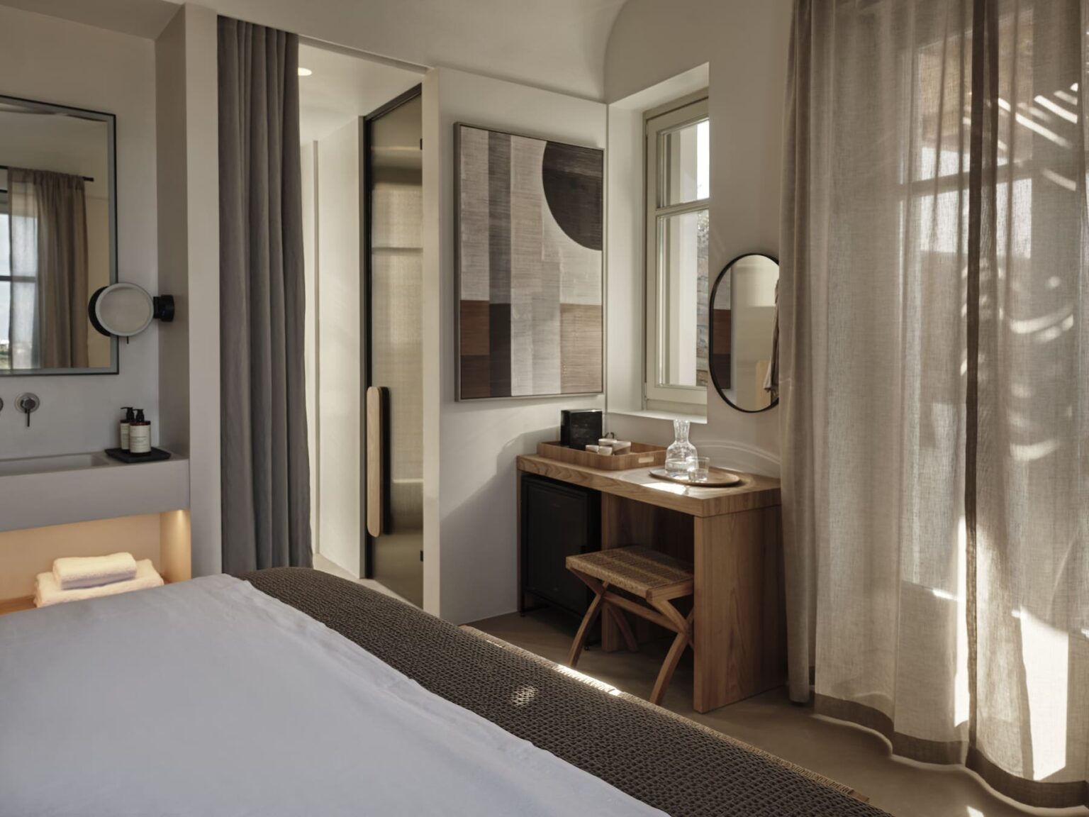 Stamna Sifnos Select Green Hotels Hotel room with bathroom well designed