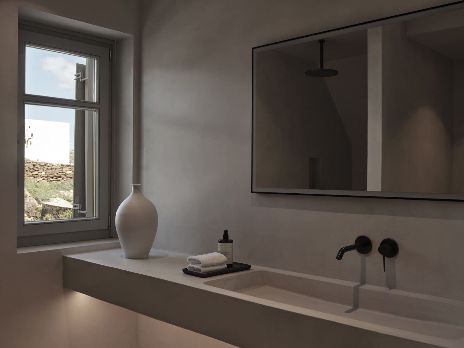 Stamna Sifnos Select Green Hotels aesthetic hotel room bathroom